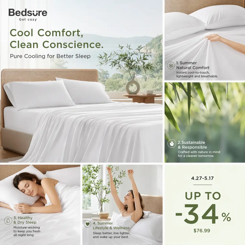 Bedsure bamboo sheet set — look 8